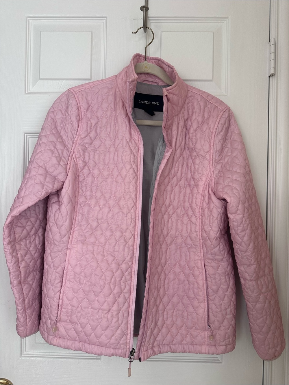 Lands' End Light Pink Quilted Puffer Jacket